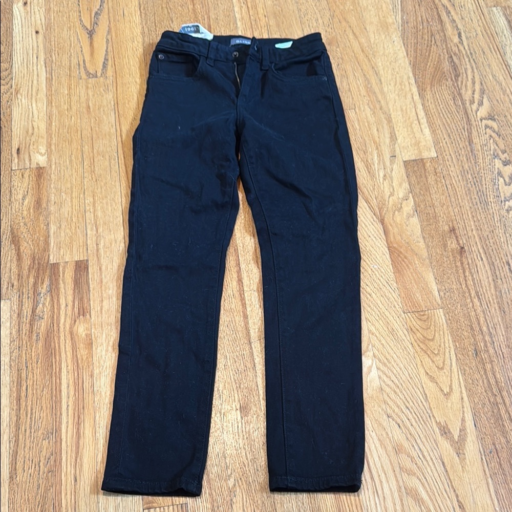 DL1961 Black Denim Skinny Jeans Kids 7 - Picture 2 of 5